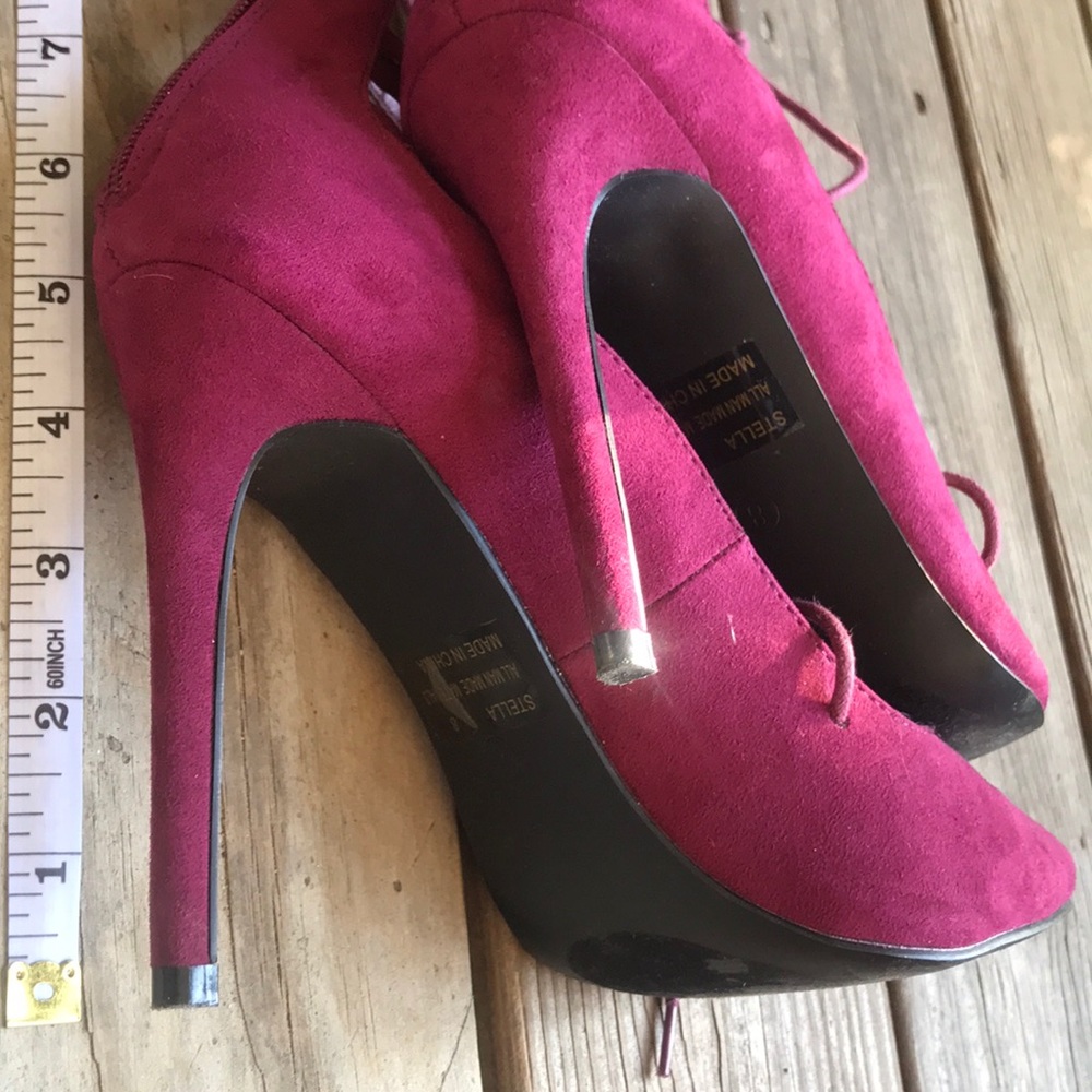 π₯³ Host Pick π₯³ - Charlotte Russe Stella Zip Back Heels Women size 8 - Picture 7 of 16